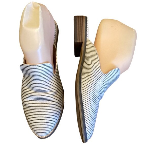 Indigo Rd. Hayze Striped Canvas Mules Sz 6-1/2 M #146T - Picture 4 of 10